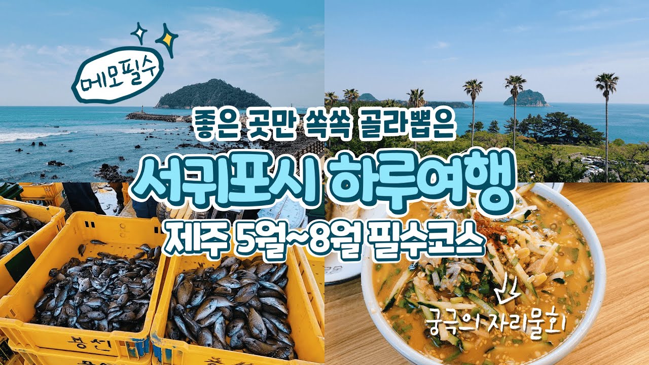 제주도 5월~8월 필수코스 서귀포시 하루여행 | 서귀포 맛집, 카페, 가볼만한 곳 총정리 - YouTube 제주도 5월~8월 필수코스 서귀포시 하루여행 | 서귀포 맛집, 카페, 가볼만한 곳 총정리 - Youtube