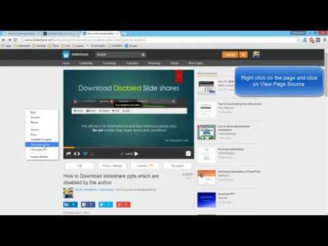 How to Download slideshare ppts which are disabled by the author