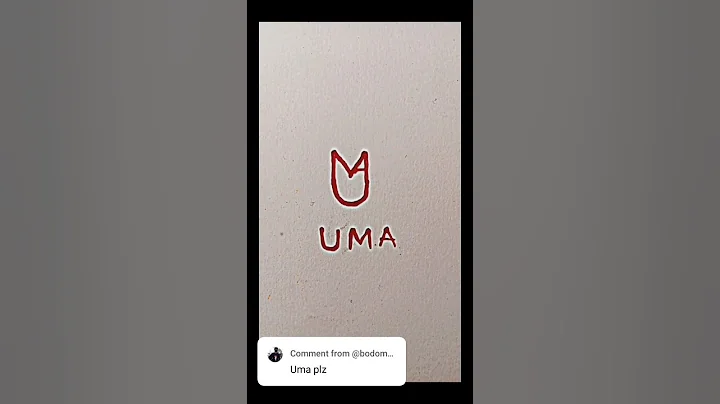 UMA❣️ Name logo drawing #shorts #short #drawing #logodesign #youtubeshorts
