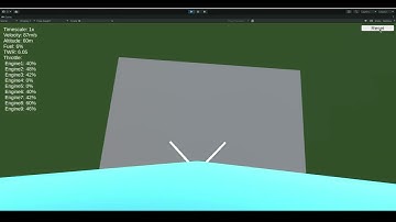 Unity rocket 1km altitude landing tests - Booster camera