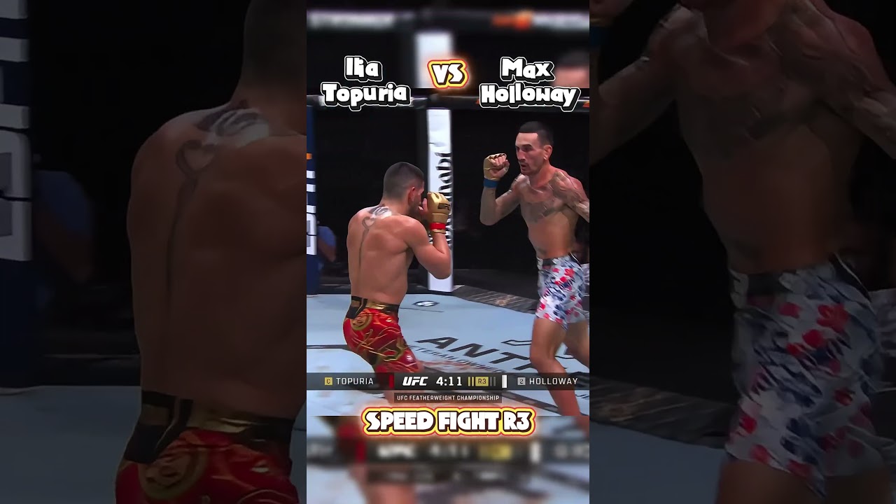 UFC Fight Short version Ilia Topuria vs Max Holloway R3