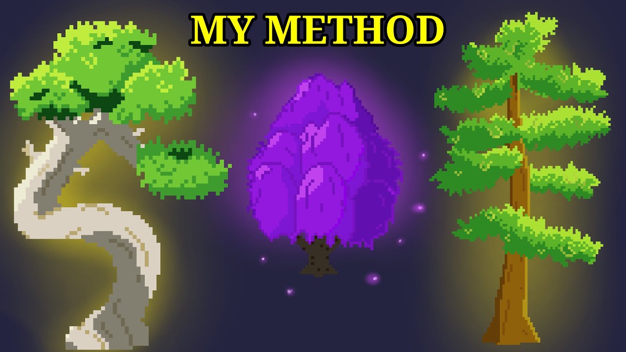 How to Draw PERFECT Pixel Art Trees | My Secret Method
