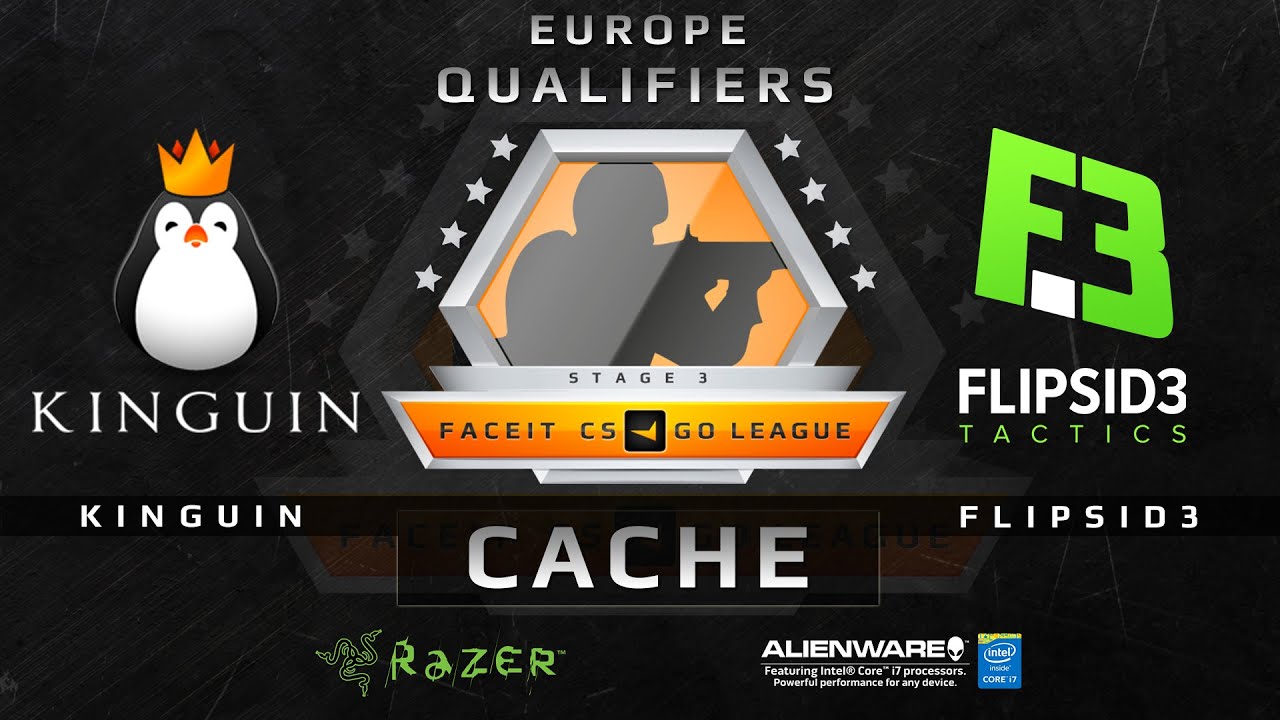 Kinguin vs Flipsid3 - Map 1 - Cache (FACEIT 2015 League EU Qualifiers)