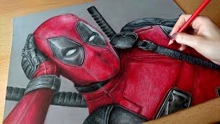 Colored Pencil Drawing: Deadpool - Speed Draw | JosYMovieS