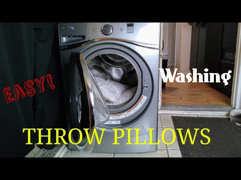 How to wash and dry throw pillows