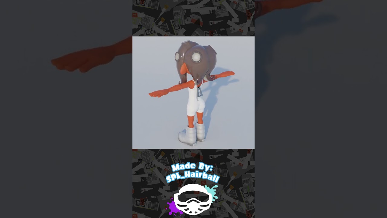Splatoon Side Order Playable Character Model Render Test 