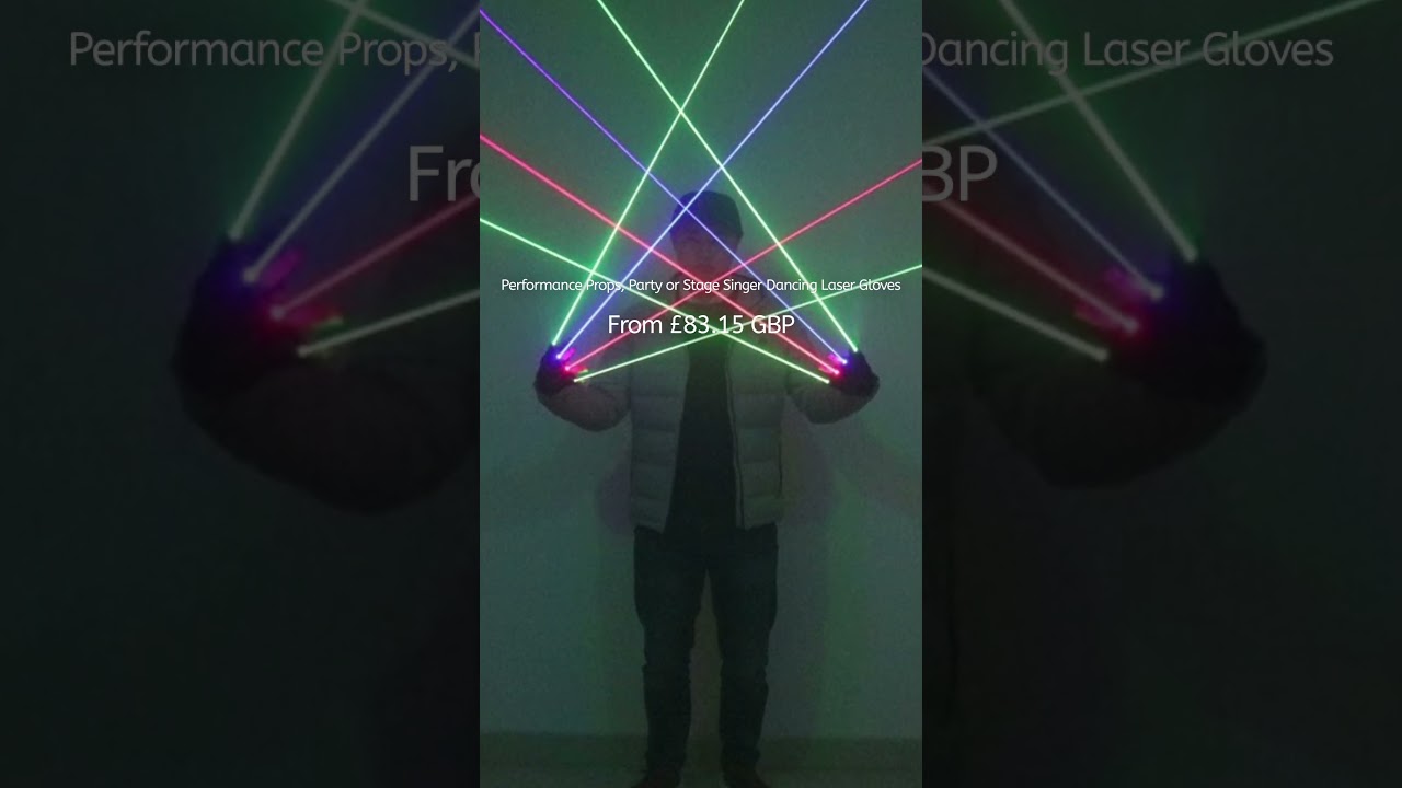 Performance Props, Party or Stage Singer Dancing Laser Gloves 