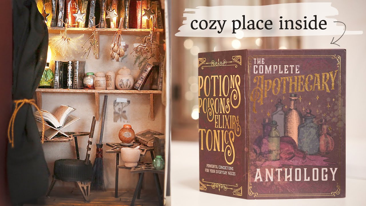Dollar Tree Book Nook - Let's Make a Miniature Apothecary Shop Room Box