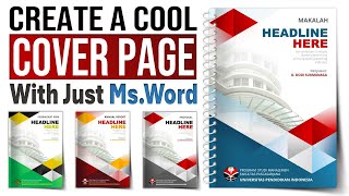 How to Create a Cool Cover Page Design Using Only Ms Word