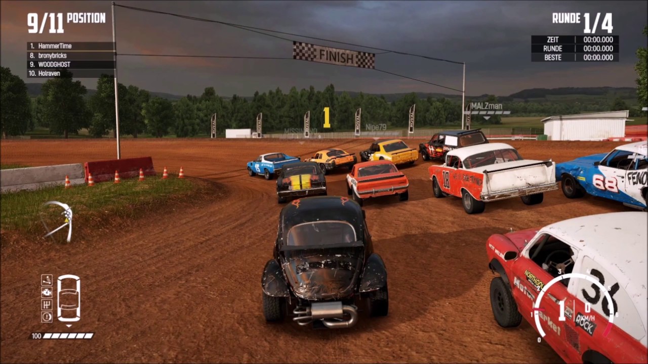 Wreckfest VW Beetle Test - YouTube
