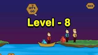 Level 8 River Crossing Iq Challenge - Can You Solve It? Puzzle Game Iq Test Best Game