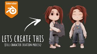 Cute 3D Girl Character Modeling in Blender - NO SCULPTING!