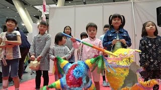 YouTuber体験イベントでお友達とピニャータで遊びました♫ 1日目 こうくんねみちゃん