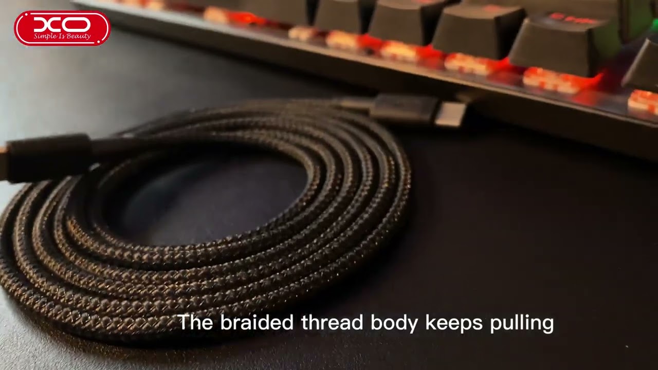 XO NB-Q199 100W 1.5 Meters Braided Type-C To Type-C Cable