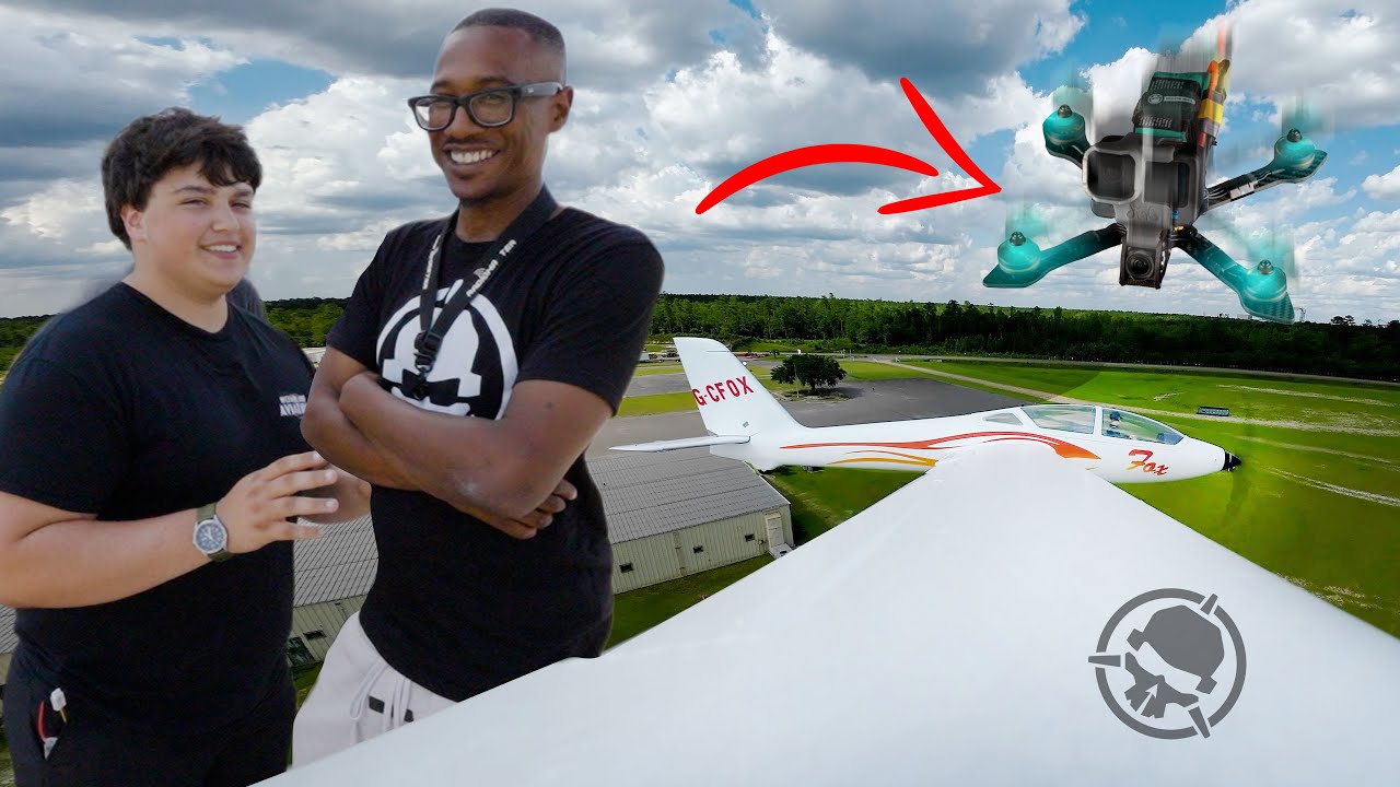 7.5ft RC Plane Vs. Freestyle FPV Drone - Air to Air Combat