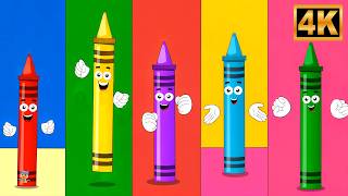 five little crayons fun counting colors song kids nursery