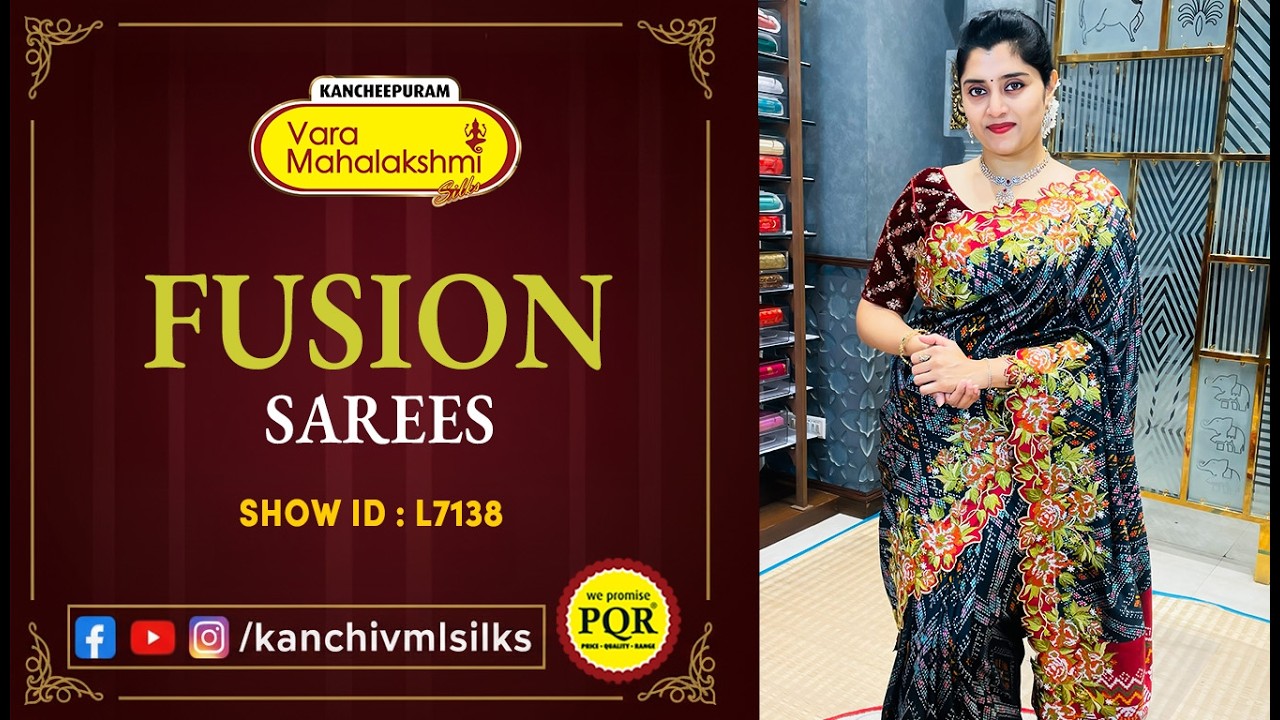 Fusion Sarees Collection | WhatsApp Number 89 0001 0002 | Kancheepuram Varamahalakshmi Silks LIVE