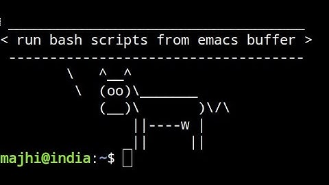 Run bash scripts from Emacs buffer