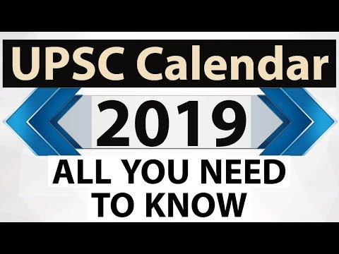 UPSC Calendar 2019