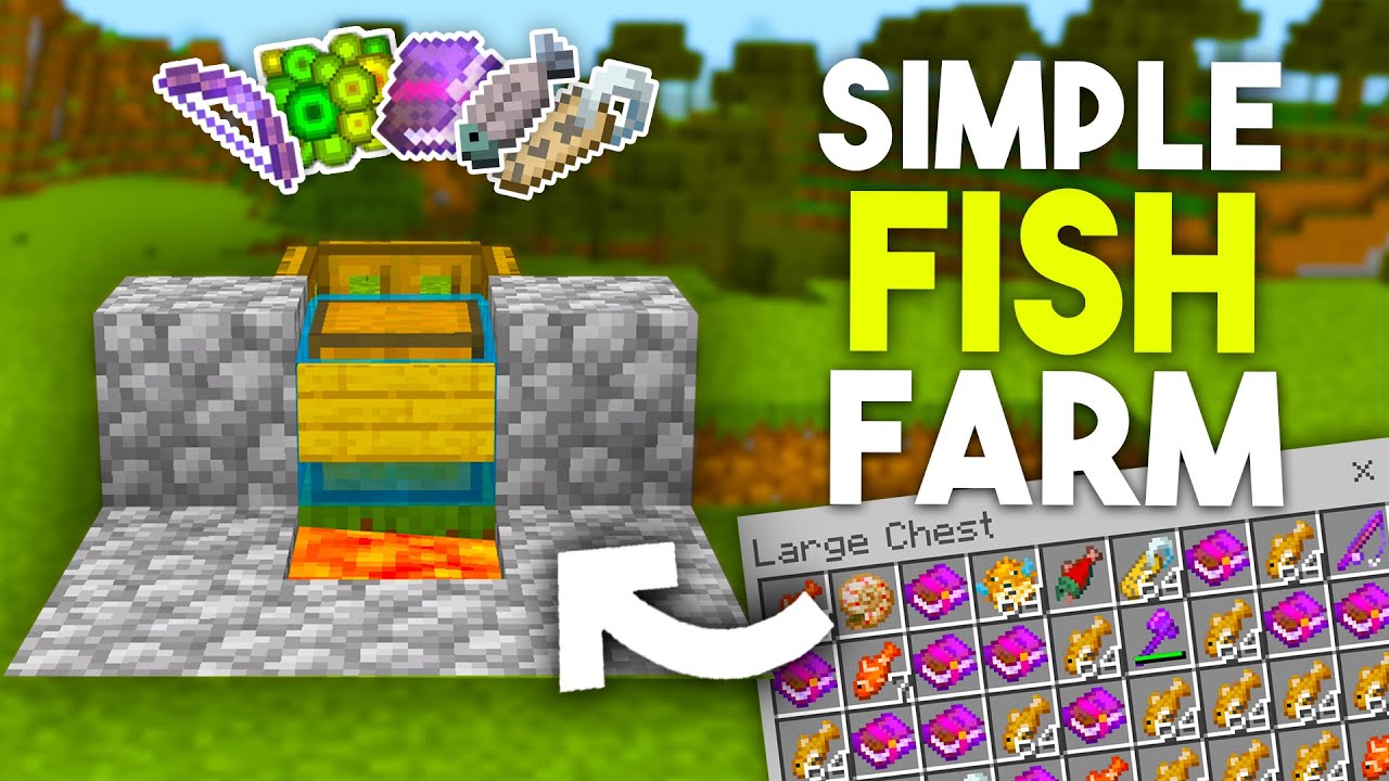 Easiest FISH Farm in Minecraft bedrock 1.19! (Treasure) 