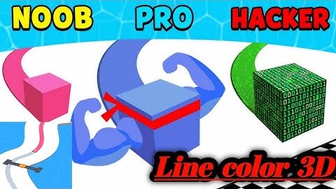 🔥Noob vs pro vs Hacker - Line color 3D🔥| line color 3D - walkthrough gameplay |