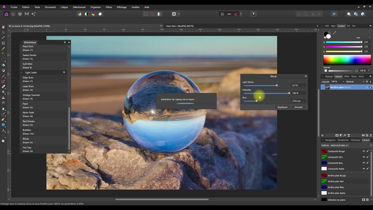 Ajouter une Bibliothèque de Macros dans Affinity Photo - YouTube