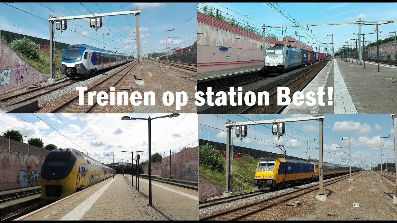 Treinen op station Best!