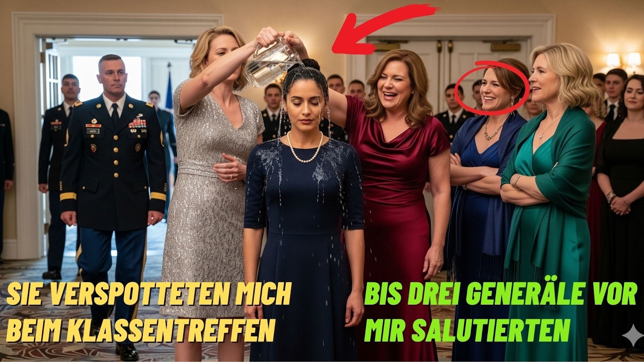 Sie verspotteten mich beim Klassentreffen – bis drei Generäle vor mir salutierten