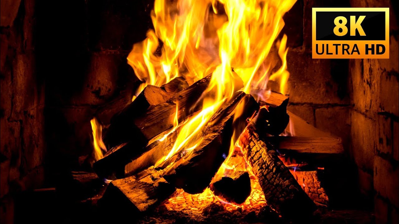 Extremely Relaxing Fireplace with Crackling Fire Sounds 🔥 Cozy ...