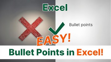 How to Add Bullet Points in Excel |