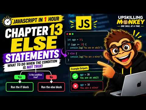 How to Use Else Statements in JavaScript | Chapter 13 | Javascript in 1 Hour