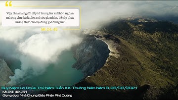 Suy Niệm Lời Chúa: Thứ Năm Tuần XXI Thường Niên Năm B, 26/08/2021