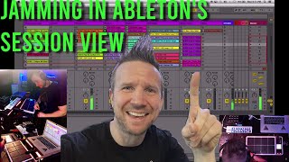 Jamming in Ableton&#39;s Session view utilizing Push Controller and midi loops