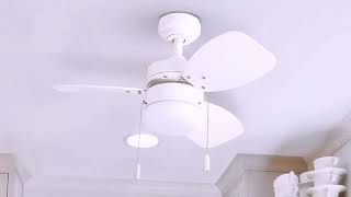 Honeywell Ceiling Fans Ocean Breeze, 30 Inch Modern Indoor LED Ceiling Fan with Light