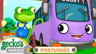 ⚡ Bobby o Ônibus Elétrico! ⚡| 1 HORA DO GECKO BRASIL! | Desenhos Animados para Crianças em Português