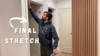 Final Stretch: Dapping, Painting Trim, installing doors | BUILDING a CABIN in the WOODS