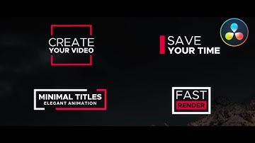 Free Titles Pack For DaVinci Resolve Macros