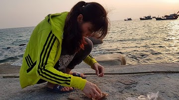 Câu cá ở Hòn Sơn, thú vui của người dân xã đảo Lại Sơn