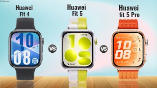 Huawei Watch Fit 4 vs Huawei Watch Fit 5 vs Huawei Watch Fit 5 Pro || Full Comparison 
