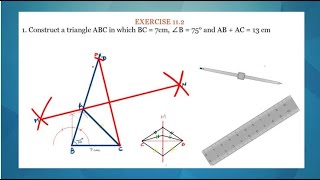 To construct a triangle, given its base, a base angle and the sum of the other two sides