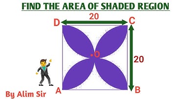 Calculate Area Of the Blue Shaded Region | Important Geometry Skills Are Explained