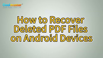 Recover Deleted PDF Files on Android