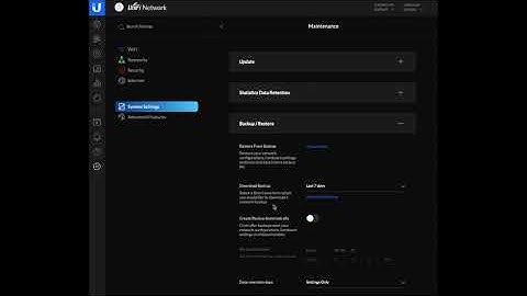 UniFi Controller restore backup file