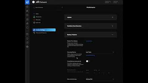 UniFi Controller restore backup file
