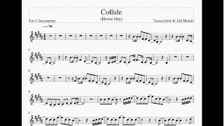 Collide - Flute Violin and C Sheet Music and Minus One Instrument Back Track
