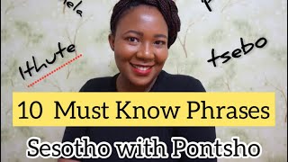 10 Must Know Sesotho Phrases| Sesotho with Pontsho | South African YouTuber screenshot 1
