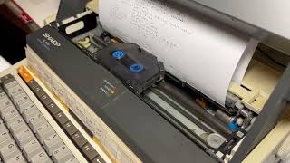 Sharp PC-5000 printer sample (first printing in over 30 years!)