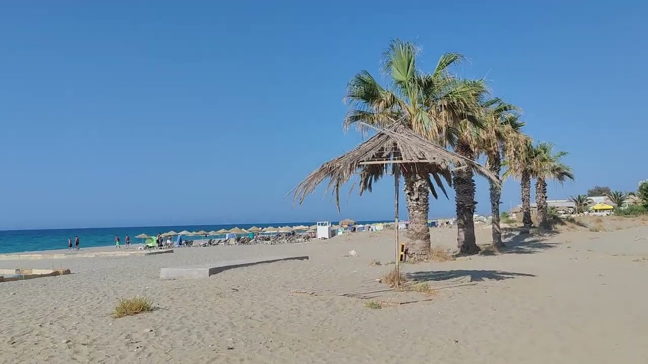 Rethymnon , Crete , Kreta - der Strand , the beach , η παραλία  Missiria  22/07/2024