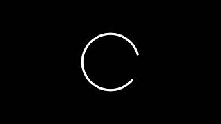 Minimal Loading Spinner Animation | White Circle on Black Background