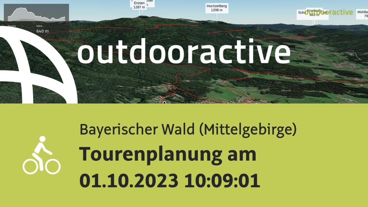 Radtour im Bayerischen Wald (Mittelgebirge): Tourenplanung am 01.10.2023 